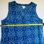 Liz Claiborne Linen Blend MidiDress Women Sz Medium Blue Button Front Sleeveless Photo 1