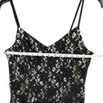 Carole Little Dress 10P Black Beaded Lace Spaghetti Strap Drop Waist Whimsygoth Photo 8