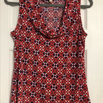 Banana Republic  geometric cowl‎ neck tank top women’s size medium Photo 0
