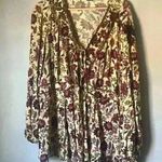 Torrid  Babydoll Rayon Crepe Embroidered Lace-Up Top Size 3 Photo 1