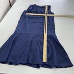 Cacharel Dress Womens 34 X Small Blue‎ Silk Flounce Hem Midi Elegant France Blue Size XS Photo 6