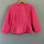 Talbots NWT Tweed Blazer with Fringe Detail Lined Button Up Peplum Waist Photo 2