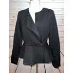 CAbi Agency Peplum Jacket 6 Style 3549 Blazer Suit Ponte Knit Coat Lined Black Photo 2