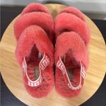 UGG  Oh Yeah Womens 8 Pop Coral Double Strap Slide Slipper 1107953 Pink Sheepskin Photo 4