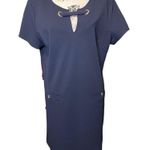 Tommy Hilfiger Tommy Hilfiger Scuba Crepe Pocket Shift Dress in Navy Size 16 Photo 0