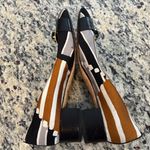 Tibi  black and tan silk and leather made in Italy unique block heel shoes (orig price $325) Photo 4