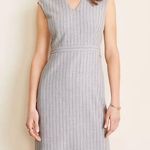Ann Taylor pinstripe stripe bi-stretch sheath dress 00p Photo 0