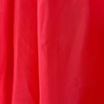 None Vintage 60’s Peignoir Chiffon Robe Hot Coral Pink Ruffles Size Small ILGWU Union Photo 4