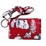 Vera Bradley Zip ID and Lanyard Beary Merry Red Photo 5