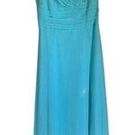 David's Bridal Brides Maid Dress F19831 Spa SZ 14 NWT Blue Photo 0