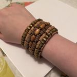Women’s Cuff Stretchy / Adjustable Bead Costume Bracelet Brown / Neutral Photo 3