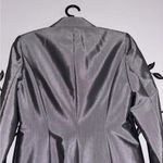 Calvin Klein Women's Metallic Gray Blazer Photo 4