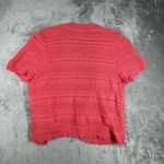 cj banks Sweater Womens 2X Pink Cardigan Open Front Crochet Preppy Boho Bohemian Photo 2