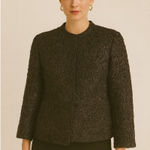 Piazza Sempione  Textured 3D Blazer Jacket XL Black Statement Avant Garde Career Photo 0