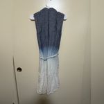 Tommy Bahama  Blue and White Gradient Midi Dress 100% Linen Photo 1