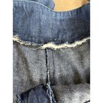 Vintage Handmade Southwest Denim Skirt Tiered Ruffle Hem Abstract Art Appliqué Blue Size L Photo 9