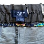 Loft Cropped Pant Womens Sz Small Petite Green Floral Bohemian Boho Chic Photo 2