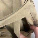 J.Crew Factory Khaki Linen Blend sleeveless belted jumpsuit size 14 Tan Photo 3