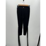 Halara  Womens Black Tie Leg Ballerina Capri Leggings Size M Workout Dance Photo 1