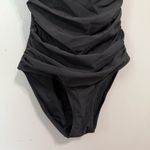 Athleta  Black Ruching Sliming One Piece Swimsuit Size Small Photo 2