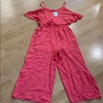 Coral Culotte One Piece Ruffle Jumper Medium NEW Pink Photo 3