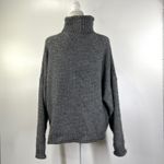 Anthropologie Lottie Sweater Grey Turtleneck Chunky Knit Long Sleeve Pullover Photo 9