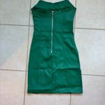 Edikted  Green Leather Faux Dress Photo 3