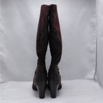 Karen Scott Sharonn Brown Knee High Boots 7.5M Faux Suede Chunky Block Heel Photo 3