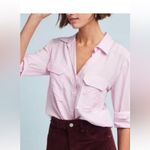 Maeve  by Anthropologie‎ Zadie Striped Button Down Top Size Small Photo 2