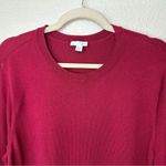 J.Jill Red Crewneck Long Sleeves Women’s Pullover Sweater Photo 3