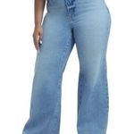 Good American Good Waist Palazzo Jeans Indigo 259 Wide Leg Plus Size 14/32 Photo 0