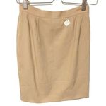 Giorgio Armani  Le Collezioni Size 4 Khaki Wool Suit Midi Pencil Skirt Photo 0