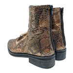 Free People Amarone Ankle Boot Metallic Copper Snakeskin Print Size 38 US 7.5 Photo 9