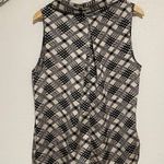 Dress Barn Top Plus Size 14/16 Top Black And White  Sleeveless Tank Photo 2