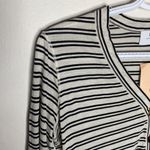 La ligne Charley striped silk blend Henley size XS Black Photo 5