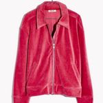 Madewell TEXTURE & THREAD ROSE PINK CORDUROY ZIP VELOUR BOMBER JACKET XL Photo 3