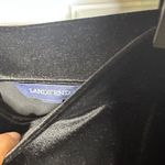 Lands' End Black Velvet Midi Skirt Classic Chic Party Career Elegant Size 12 Photo 3