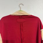 SheIn Red Colorblock Collar V-Neck Oversized Pullover Sz S NWT Photo 7