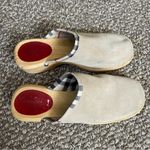Burberry Suede and Wooden Clogs Authentic Photo 10