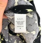 ALC Frank A.L.C. Silk Mini Dress Black Light Green 6 Photo 8