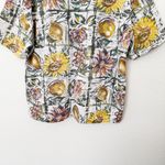 [Vintage] Shenanigans Sz Large L Floral Fruit Print Round Neck Short Sleeve Top Yellow Photo 7