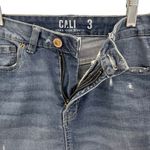 Cali Juniors 3 Jean Shorts Ultra High Rise Distressed Denim Frayed Hem Blue Photo 6