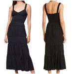 La Ligne Mary Alice Smocked Tank Jersey Midi Maxi Dress Black Size XS Photo 1