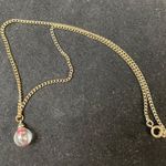 Vintage Women's 16" Gold Tone Chain with Charm Genuine Ruby Hand Set SKU 3786 Photo 4