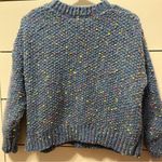 Lumière Lumiére Blue Textured Knit Sweater Photo 2