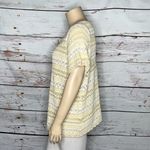Belle Boho by Kim Gravel NWOT 2X Stripe Summer Pointelle Open Stitch Sweater Top Yellow Photo 1