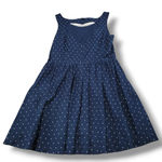 Ever New Melbourne Dress Size 10 Fit And Flare Dress Sleeveless Polka Dots Blue With White Dots Photo 2