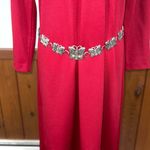 Darling Vintage 1970s NPC Fashions Butterfly Belt Dress! Red Size 14 Photo 2