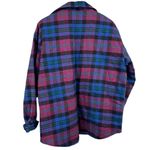 Vintage 90s Plaid Quilted Shacket Blue Pink Size XL Photo 2