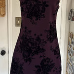 I.N. San Francisco Y2k vintage purple velvet rose mini dress Photo 0